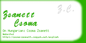 zsanett csoma business card